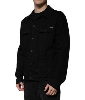 Dolce & Gabbana Black Cotton Denim Jacket
