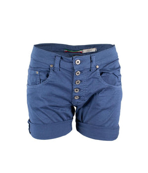 Please Blue Cotton Shorts