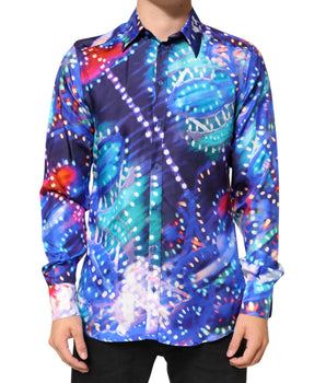 Dolce & Gabbana Multicolor Luminarie MARTINI Slim Men Shirt