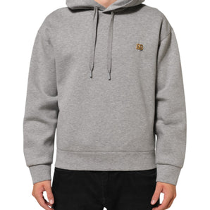 Dolce & Gabbana Gray Logo Cotton Hooded Sweatshirt Sweater