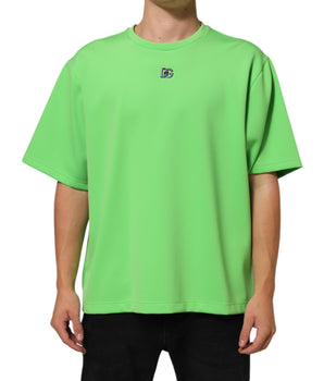 Dolce &amp; Gabbana Green Logo Crew Neck Short Sleeves T-Shirt