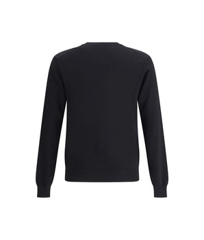 Fendi Black Fleece Wool Sweatshirt