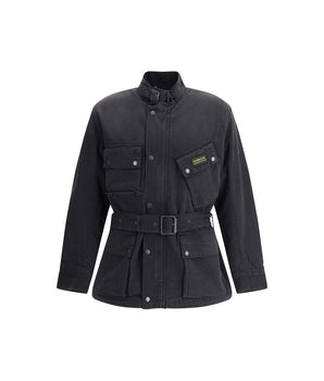Barbour International Black Cotton Coat