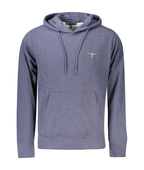 Accademia Militare Blue Cotton Men's Hooded Sweater