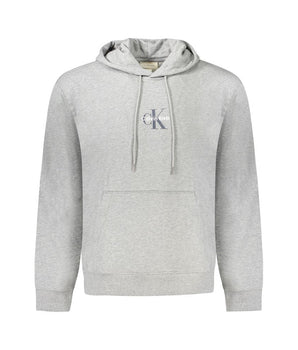 Calvin Klein Gray Cotton Mens Hooded Sweater