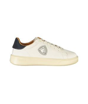 Blauer White Leather Men Sneaker