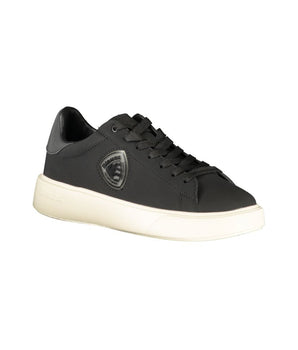 Blauer Black Leather Men Sneaker