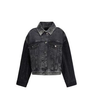 PINKO gray cotton denim jacket