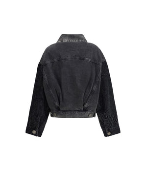 PINKO gray cotton denim jacket