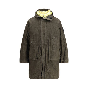 Stone Island Green Cotton Coat