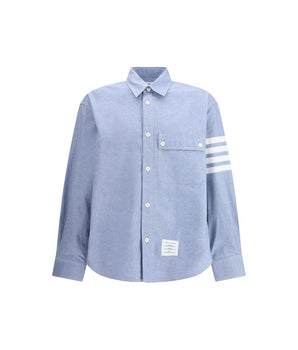 Thom Browne Light Blue Cotton Pattern Shirt