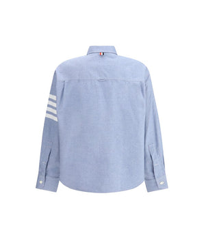 Thom Browne Light Blue Cotton Pattern Shirt