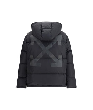 Off-White Black Polyester Full-Length Jacket