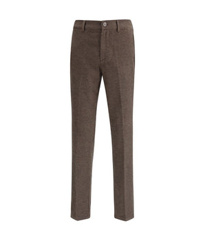 Cruna Brown Cotton Casual Pants