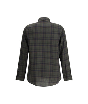 Saint Laurent Green Cotton Pattern Shirt