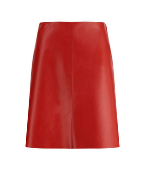 Miu Miu Red Lamb Ovis Aries Aries Long Skirt