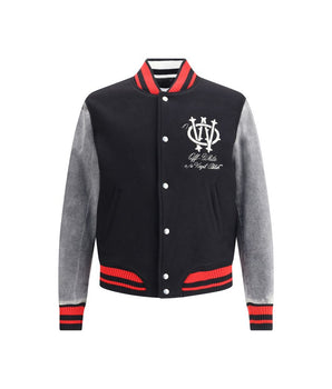 Black Off-White Fleece Jackets and Coats