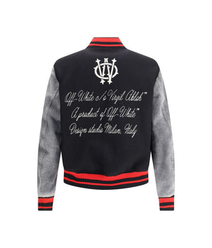 Black Off-White Fleece Jackets and Coats