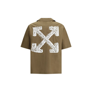 Off-White Bowling Shirt in Poplin