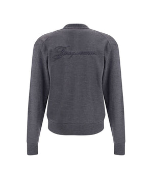Jacquemus Gray Merino wool cardigan