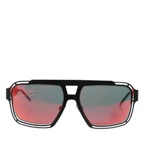 Dolce & Gabbana Black Metal Pilot Frame Shades Eyewear Sunglasses