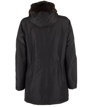 Dolce & Gabbana Black Silk Men Parka