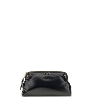 Miu Miu Black Calf Leather Bos Taurus Shoulder Bag