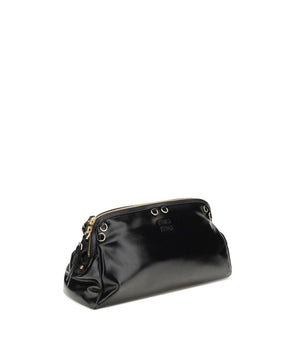 Miu Miu Black Calf Leather Bos Taurus Shoulder Bag