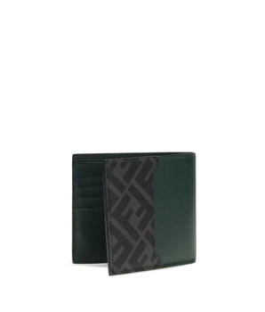 Fendi Black Calf Leather Bos Taurus Wallet