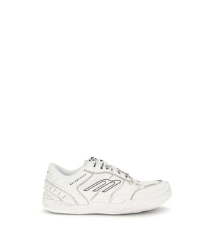 Balenciaga White Calf Leather Bos Taurus Athletic Sneakers