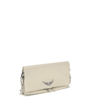 Zadig &amp; Voltaire Cream Calf Leather Bos Taurus Shoulder Bag
