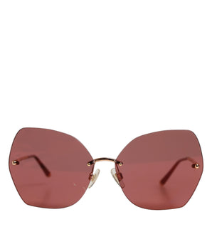 Dolce & Gabbana Lucia Gold Metal Cat Eye Red Lenses Sunglasses
