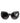 Dolce & Gabbana Black Silver Sequin Butterfly Polarized Sunglasses