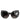 Dolce & Gabbana Black Silver Sequin Butterfly Polarized Sunglasses