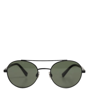Dolce &amp; Gabbana Matte Black Steel Frame Gray Lens Sunglasses