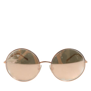 Dolce & Gabbana DG2215K Gold Metal Round Shades Eyewear Sunglasses