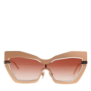 Dolce & Gabbana DG2224 Sand Rose Gold Cat Eye Irregular Frame Sunglasses