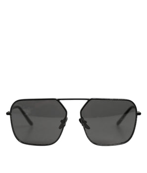 Dolce & Gabbana Black Metal Frame Square Lenses Shades Eyewear Sunglasses