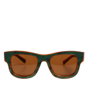 Dolce & Gabbana DG4391 Green Brown Acetate Square Frame Unisex Sunglasses