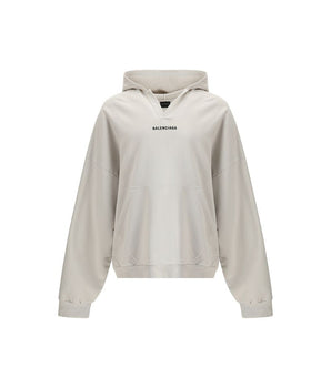 Balenciaga White Cotton Sweatshirt