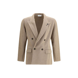 Lardini Brown Fleece Wool Jackets And Coat