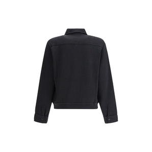Lardini Black Fleece Wool Coat