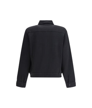 Lardini Black Fleece Wool Coat