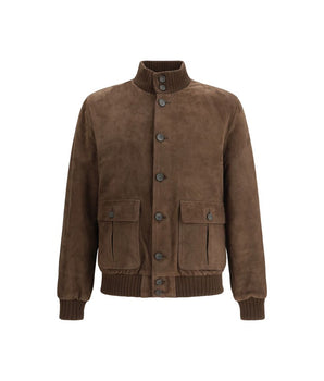 D'amico Brown Leather Bomber