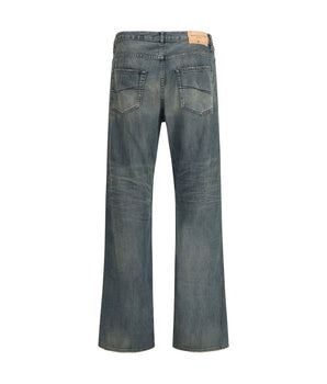 Balenciaga Blue Cotton Relaxed Fit Jeans