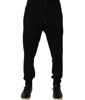 Dolce & Gabbana Black DG Logo Cotton Jogger Sweatpants Pants