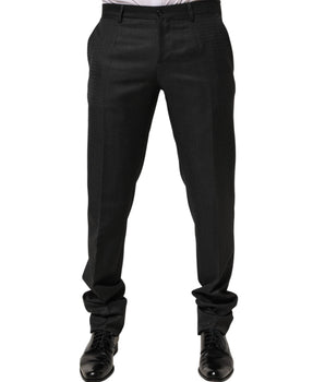 Dolce &amp; Gabbana Men's Black Wool Formal Pants