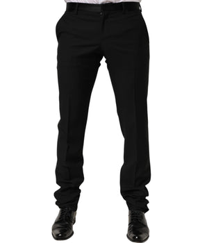 Dolce &amp; Gabbana Men's Black Wool Formal Pants