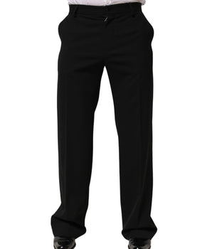 Dolce &amp; Gabbana Men's Black Wool Formal Pants