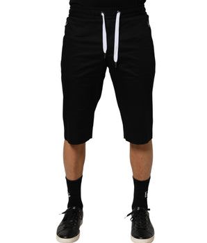 Dolce & Gabbana Black Cotton Stretch Men Bermuda Shorts